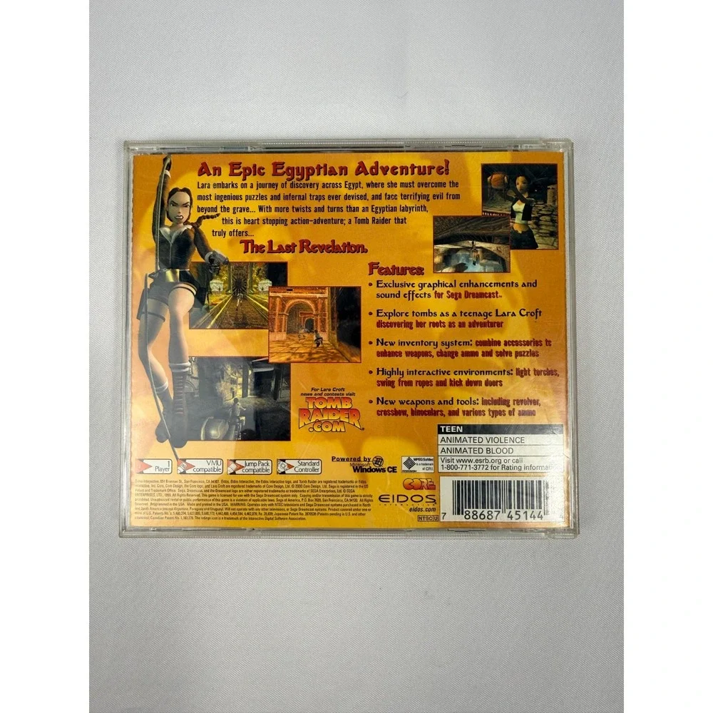 Tomb Raider: The Last Revelation (Sega Dreamcast, 2000) CIB Complete Tested Game